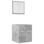 Vidaxl ensemble de meubles de salle de bain 2 pcs gris bton