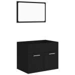 Vidaxl ensemble de meubles salle de bain 2 pcs noir bois d'ing�nierie
