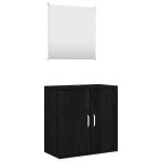Vidaxl ensemble de meubles salle de bain 2 pcs noir bois d'ing�nierie