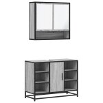 Vidaxl ensemble de meubles de salle de bain 2 pcs sonoma gris Vidaxl ensemble de meubles de salle de bain 2 pcs sonoma gris