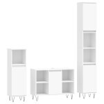 Vidaxl ensemble de meubles salle de bain 3 pcs blanc bois d'ingnierie