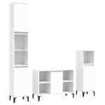 Vidaxl ensemble de meubles salle de bain 3 pcs blanc bois d'ingnierie