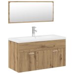 Vidaxl ensemble de meubles salle de bain 3 pcs bois d'ingnierie