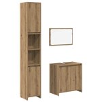 Vidaxl ensemble de meubles salle de bain 3 pcs bois d'ing�nierie