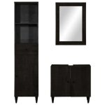 Vidaxl ensemble de meubles de salle de bain 3 pcs bois manguier massif
