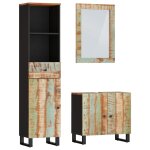 Vidaxl ensemble de meubles de salle de bain 3 pcs bois massif r�cup�r�