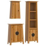 Vidaxl ensemble de meubles de salle de bain 3 pcs bois de pin massif