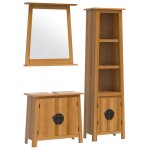 Vidaxl ensemble de meubles de salle de bain 3 pcs bois de pin massif