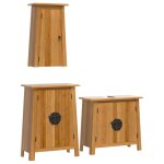 Vidaxl ensemble de meubles de salle de bain 3 pcs bois de pin massif