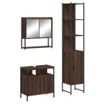 Vidaxl ensemble de meubles de salle de bain 3 pcs chne marron
