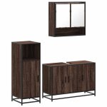 Vidaxl ensemble de meubles de salle de bain 3 pcs ch�ne marron
