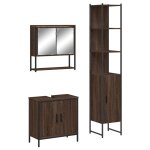Vidaxl ensemble de meubles de salle de bain 3 pcs chêne marron Vidaxl ensemble de meubles de salle de bain 3 pcs chêne marron