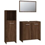 Vidaxl ensemble de meubles de salle de bain 3 pcs chne marron
