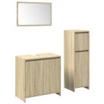 Vidaxl ensemble de meubles de salle de bain 3 pcs ch�ne sonoma