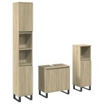 Vidaxl ensemble de meubles de salle de bain 3 pcs chne sonoma