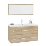 Vidaxl ensemble de meubles de salle de bain 3 pcs chne sonoma