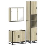 Vidaxl ensemble de meubles de salle de bain 3 pcs chêne sonoma Vidaxl ensemble de meubles de salle de bain 3 pcs chêne sonoma