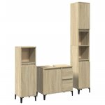 Vidaxl ensemble de meubles de salle de bain 3 pcs chne sonoma