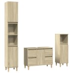 Vidaxl ensemble de meubles de salle de bain 3 pcs ch�ne sonoma