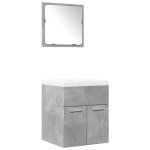 Vidaxl ensemble de meubles de salle de bain 3 pcs gris b�ton