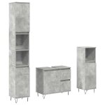 Vidaxl ensemble de meubles de salle de bain 3 pcs gris béton Vidaxl ensemble de meubles de salle de bain 3 pcs gris béton