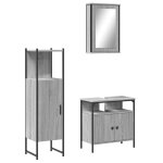 Vidaxl ensemble de meubles de salle de bain 3 pcs sonoma gris Vidaxl ensemble de meubles de salle de bain 3 pcs sonoma gris