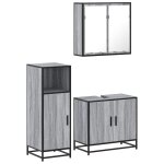 Vidaxl ensemble de meubles de salle de bain 3 pcs sonoma gris Vidaxl ensemble de meubles de salle de bain 3 pcs sonoma gris