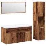 Vidaxl ensemble de meubles salle de bain 4 pcs bois d'ing�nierie