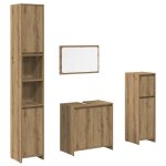 Vidaxl ensemble de meubles salle de bain 4 pcs bois d'ing�nierie
