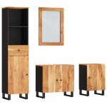 Vidaxl ensemble de meubles de salle de bain 4 pcs bois massif d'acacia Vidaxl ensemble de meubles de salle de bain 4 pcs bois massif d'acacia