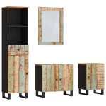 Vidaxl ensemble de meubles de salle de bain 4 pcs bois massif r�cup�r�