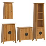 Vidaxl ensemble de meubles de salle de bain 4 pcs bois de pin massif