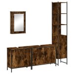 Vidaxl ensemble de meubles de salle de bain 4 pcs chne fum bois
