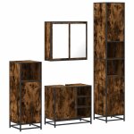 Vidaxl ensemble meubles salle de bain 4 pcs ch�ne fum� bois ing�nierie