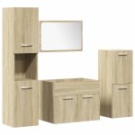 Vidaxl ensemble de meubles de salle de bain 4 pcs ch�ne sonoma