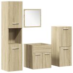 Vidaxl ensemble de meubles de salle de bain 4 pcs chne sonoma