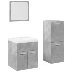Vidaxl ensemble de meubles de salle de bain 4 pcs gris béton Vidaxl ensemble de meubles de salle de bain 4 pcs gris béton