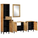 Vidaxl ensemble de meubles de salle de bain 4 pcs marron
