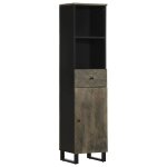 Vidaxl ensemble de meubles de salle de bain 4 pcs noir manguier massif