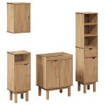 Vidaxl ensemble de meubles salle de bain 4 pcs otta bois de pin massif