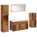 Vidaxl ensemble de meubles salle de bain 5 pcs bois d'ing�nierie