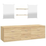 Vidaxl ensemble de meubles salle de bain 5 pcs chne bois d'ingnierie