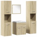 Vidaxl ensemble de meubles de salle de bain 5 pcs chêne sonoma Vidaxl ensemble de meubles de salle de bain 5 pcs chêne sonoma
