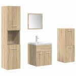 Vidaxl ensemble de meubles de salle de bain 5 pcs ch�ne sonoma