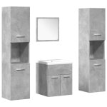 Vidaxl ensemble de meubles de salle de bain 5 pcs gris b�ton