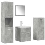 Vidaxl ensemble de meubles de salle de bain 5 pcs gris béton Vidaxl ensemble de meubles de salle de bain 5 pcs gris béton
