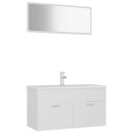 Vidaxl ensemble de meubles de salle de bain blanc bois d'ingnierie