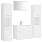 Vidaxl ensemble de meubles de salle de bain blanc agglom�r�