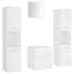 Vidaxl ensemble de meubles de salle de bain blanc agglom�r�