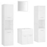 Vidaxl ensemble de meubles de salle de bain blanc aggloméré Vidaxl ensemble de meubles de salle de bain blanc aggloméré